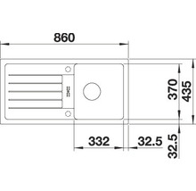 Spüle Blanco Favum 45 S 435x860 mm softweiß-thumb-3