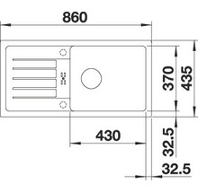 Spüle Blanco Favum XL 6 S 435x860 mm vulkangrau-thumb-3
