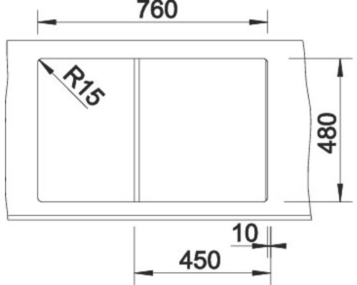Produktzeichnung mit Maßangaben