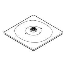 Quadratische Rosette für Sanitärinstallation