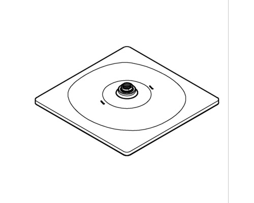 Quadratische Rosette für Sanitärinstallation