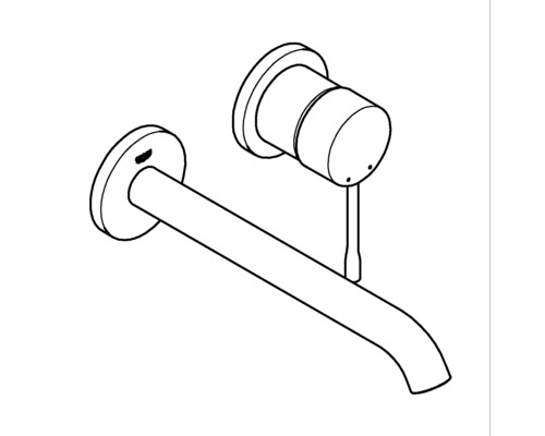 Wandarmatur mit Hebel zur Wandmontage