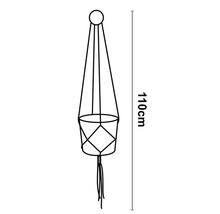 Pflanzenampel mit einer Länge von 110 Zentimetern.