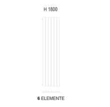 Heizkörper mit sechs Elementen und einer Höhe von 1800 Millimetern
