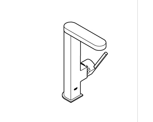 Zeichnung einer Waschtischarmatur