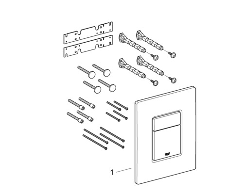 Grohe Arena Cosmopolitan Betätigungsplatte mit Befestigungsmaterial