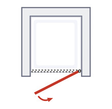 Drehtür für Nische Schulte Garant 2.0 800x2000 mm Anschlag links Dekorglas Nebel aluminium