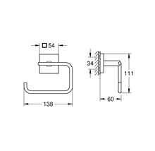 Toilettenpapierhalter Grohe Quickfix Start Cube ohne Deckel edelstahl matt