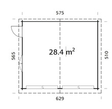 Doppelgarage Palmako Roger 28,4 m² mit Sektionaltoren 575 x 510 cm tauchgrundiert grau-thumb-2 Doppelgarage Palmako Roger 28,4 m² mit Sektionaltoren 575 x 510 cm tauchgrundiert grau-thumb-2