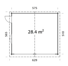 Doppelgarage Palmako Roger 28,4 m² ohne Tor 575 x 510 cm tauchgrundiert grau-thumb-2 Doppelgarage Palmako Roger 28,4 m² ohne Tor 575 x 510 cm tauchgrundiert grau-thumb-2
