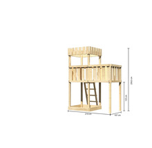 Spielturm aus Holz mit Abmessungen