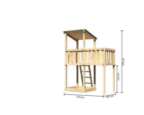 Holzspielhaus mit Maßen