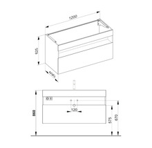 Waschtischunterschrank Keuco Stageline 120x62,5x49 cm ohne Waschbecken vulkanit matt mit LED-Beleuchtung-thumb-11 Waschtischunterschrank Keuco Stageline 120x62,5x49 cm ohne Waschbecken vulkanit matt mit LED-Beleuchtung-thumb-11