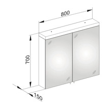 Badmöbel-Set Keuco Royal Reflex 80x48x49 cm Mineralgusswaschbecken hochglanz weiß mit LED-Beleuchtung-thumb-9