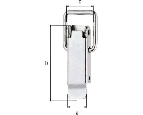 Zeichnung eines verchromten Verschlussriegels mit Maßangaben