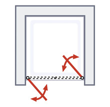 Pendeltüre für Nische Schulte ExpressPlus Garant 2.0 900x2000 mm Echtglas Klar hell aluminium