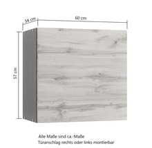 Wandschrank mit den Maßen 60 cm mal 57 cm mal 34 cm