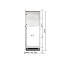 Abmessungen eines offenen Hochschranks