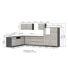 Abmessungen einer Küchenzeile