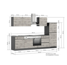 Küchenzeile mit Maßen