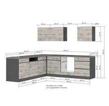 Küchenzeile mit Maßen