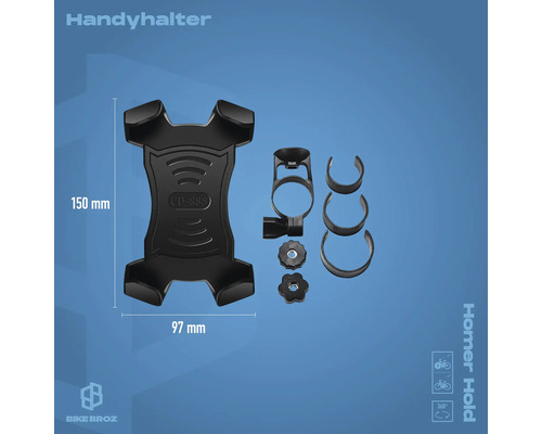 Handyhalterung für Fahrräder, Größe 150 mm x 97 mm