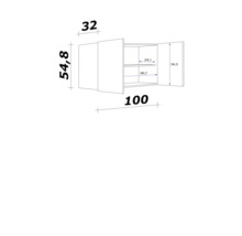 Hängeschrank Flex Well Capri schwarz matt/Wildeiche 100x54,8x32 cm mit Drehtüre-thumb-3 Hängeschrank Flex Well Capri schwarz matt/Wildeiche 100x54,8x32 cm mit Drehtüre-thumb-3