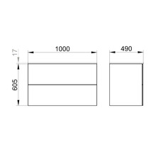 Waschbeckenunterschrank Keuco X-Line 100x60,5x49 cm ohne Waschbecken vulkanit matt-thumb-9 Waschbeckenunterschrank Keuco X-Line 100x60,5x49 cm ohne Waschbecken vulkanit matt-thumb-9