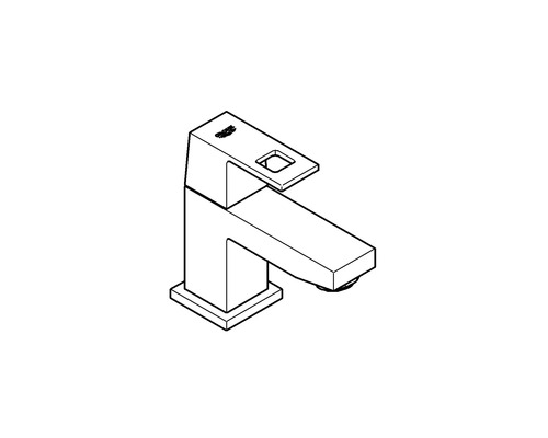 Zeichnung einer Armatur für ein Waschbecken