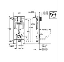 Montageelement Grohe Rapid SL für WC mit Spülkasten und Wandwinkel H:113cm-thumb-4