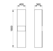 Hochschrank Keuco Stageline rechts 40x180x36 cm vulkanit matt mit Beleuchtung-thumb-10 Hochschrank Keuco Stageline rechts 40x180x36 cm vulkanit matt mit Beleuchtung-thumb-10