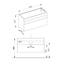 Waschbeckenunterschrank Keuco Stageline 120x49x62,5 cm ohne Waschbecken weiß glänzend-thumb-11 Waschbeckenunterschrank Keuco Stageline 120x49x62,5 cm ohne Waschbecken weiß glänzend-thumb-11