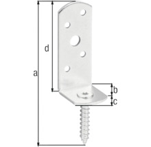 Winkelverbinder mit Schraube zur Befestigung