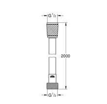 Schlauch Grohe Quickfix Kunststoff 2 m chrom-thumb-2 Schlauch Grohe Quickfix Kunststoff 2 m chrom-thumb-2