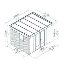 Gartenhaus Palram – Canopia Copenhagen Kunststoff 26 mm 340 x 276 cm braun-thumb-7 Gartenhaus Palram – Canopia Copenhagen Kunststoff 26 mm 340 x 276 cm braun-thumb-7