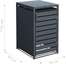 Mülltonnenbox WESTMANN Kubus 80 x 68 x 116 cm anthrazit