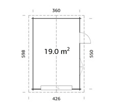 Einzelgarage Palmako Roger 19,0 m² mit Sektionaltor 360 x 550 cm tauchgrundiert braun-thumb-2 Einzelgarage Palmako Roger 19,0 m² mit Sektionaltor 360 x 550 cm tauchgrundiert braun-thumb-2