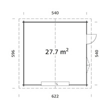 Einzelgarage Palmako Roger 27,7 m² mit Sektionaltor 540 x 540 cm tauchgrundiert braun-thumb-2 Einzelgarage Palmako Roger 27,7 m² mit Sektionaltor 540 x 540 cm tauchgrundiert braun-thumb-2