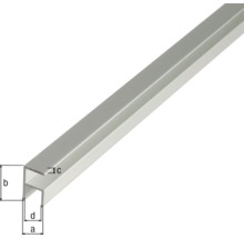 Aluminium U-Profil mit Maßangaben