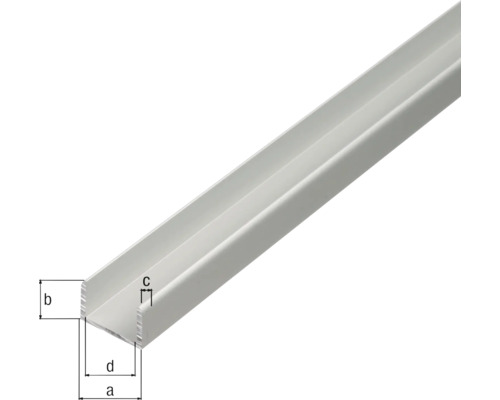 Aluminiumprofil mit Maßangaben