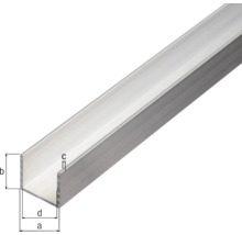 U-Profil Aluminium silber blank 15 x 15 x 1,5 mm 1,5 mm , 2,6 m-thumb-1