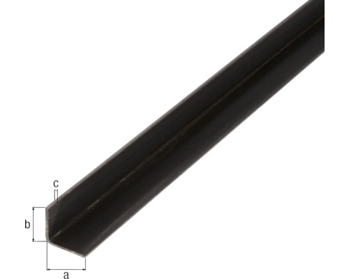 Winkelprofil aus Stahl mit Dimensionsangaben