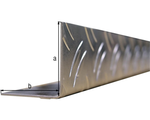 Aluminium Winkelprofil mit Abmessungen a und b