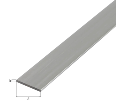 Aluminium Flachstange mit Dimensionsangaben