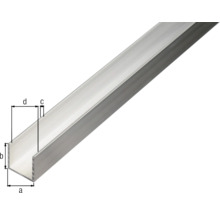 Aluminium U-Profil mit Maßangaben