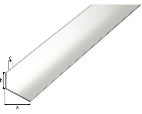 Aluminium Winkelprofil mit Maßangaben