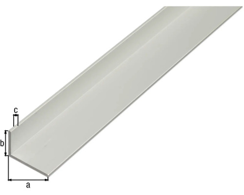 Winkelprofil mit Maßangaben a, b, c.