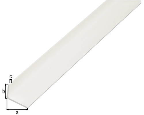 Kunststoff-Winkelleiste mit Größenangaben a, b und c.