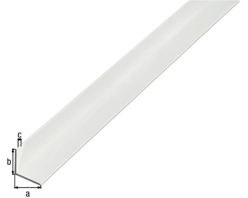 Kunststoff-Winkelleiste mit Maßangaben