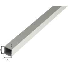 Aluminium Vierkantrohr mit Maßangaben